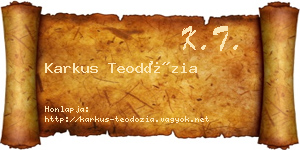Karkus Teodózia névjegykártya